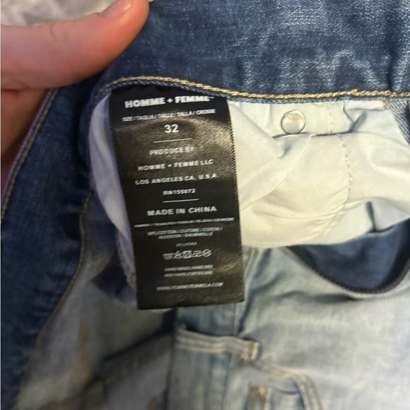 Blue Skinny Jeans with White Stripe Detail - Picture 5 of 6